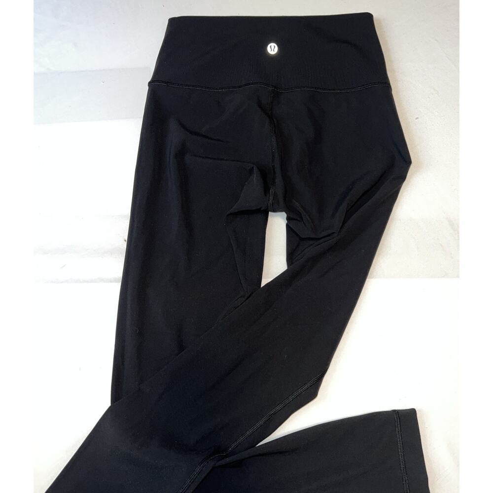 Lululemon Black Ankle Leggings Size S Stretch Yoga Nylon Polyester Athleisure - Picture 5 of 5